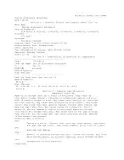 Material Safety Data Sheet Sodium dichromate dihydrate MSDS
