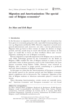 Migration and Americanization: The special case of Belgian
