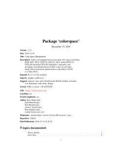 Package `colorspace`