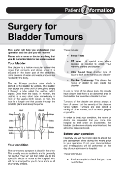 Surgery for Bladder Tumours - Chesterfield Royal Hospital