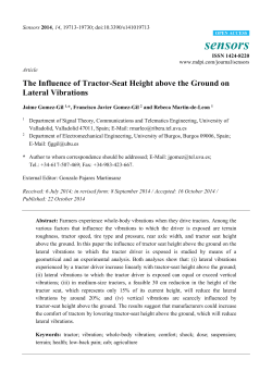 The Influence of Tractor-Seat Height above the Ground on Lateral