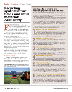 Recycling Synthetic Turf Fields and Infill Material