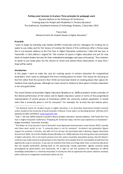 Putting social inclusion in its place: Three principles for pedagogic