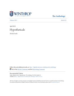 Hypotheticals - Digital Commons @ Winthrop