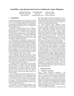 SocialFilter: Introducing Social Trust to Collaborative Spam Mitigation