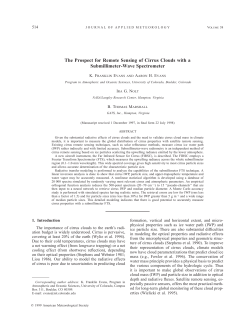 The Prospect for Remote Sensing of Cirrus Clouds with a