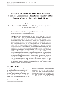 Mangrove Forests of Northern KwaZulu-Natal: Sediment