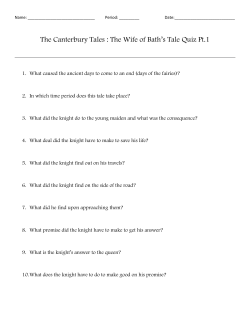 The Canterbury Tales : The Wife of Bath`s Tale