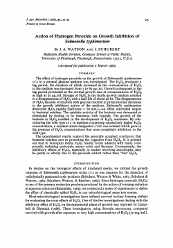 Action of Hydrogen Peroxide on Growth Inhibition of