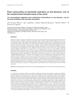 Plant communities as bioclimate indicators on
