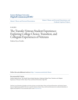 The Transfer Veteran Student Experience: Exploring College Choice
