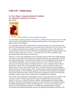 La Clase M&aacute;gica: Imagining Optimal Possibilities in