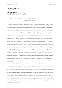 Modernist Currents - Franklin University Switzerland