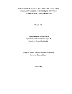 formulation of natural drag-reducing agent from malabar spinach for