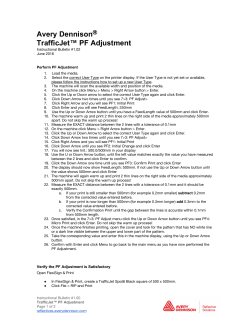 Avery Dennison​   TrafficJet&trade; PF Adjustment