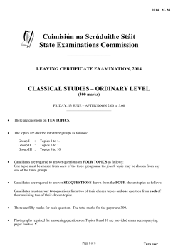 Ordinary Level - State Examination Commission