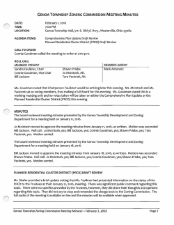 Page 1 GENOATOWNSHIP ZONING COMMISSION MEETING