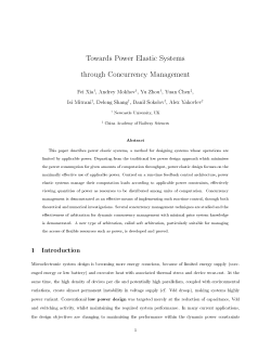 Towards Power Elastic Systems through Concurrency Management