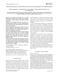 sitting balance and effects of kayak training in paraplegics