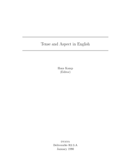 Tense and Aspect in English