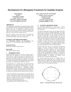 Development of a Biosignals Framework for Usability Analysis