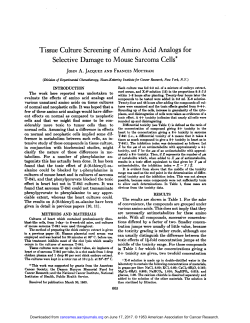 Tissue Culture Screening of Amino Acid Analogs