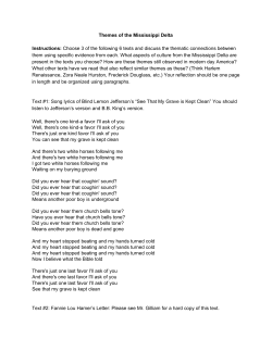 Themes of the Mississippi Delta Instructions:​Choose 3 of the