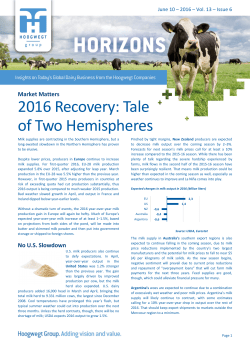 2016 Recovery: Tale of Two Hemispheres