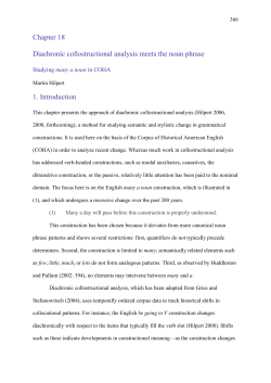 Diachronic collostructional analysis meets the noun phrase