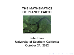 The Mathematics of Planet Earth