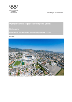 Olympic Games legacies and impact - bibliographie