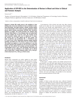 Application of ICP-OES to the Determination of Barium in Blood and