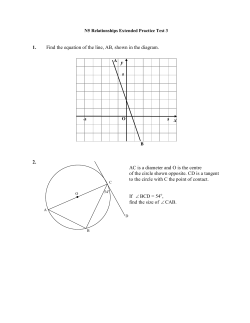 1. Find the equation of the line, AB, shown in the diagram. 2. AC is a