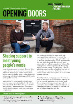 Shaping support to meet young people`s needs