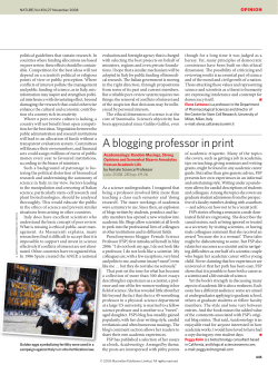 A blogging professor in print