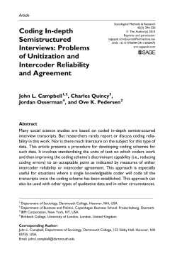 Coding In-depth Semistructured Interviews: Problems of Unitization