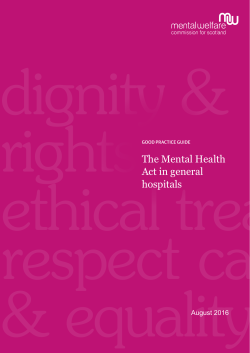 The Mental Health Act in general hospitals