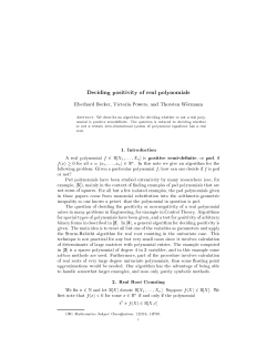 Deciding positivity of real polynomials