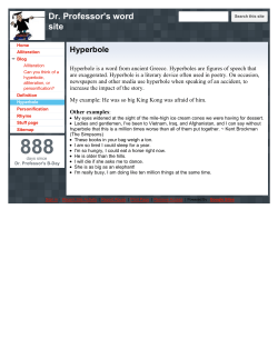 Hyperbole - Dr. Professor`s word site