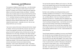 Sameness and Difference