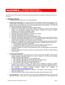 Oracle Priority Support Connected