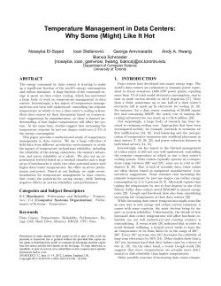 Temperature Management in Data Centers