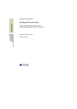 Ideology and Terrorist Tactics