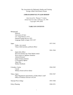 Bishop, Max Waldo - Association for Diplomatic Studies and Training
