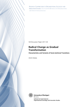 Radical Change as Gradual Transformation