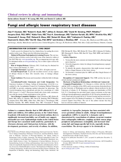 Fungi and allergic lower respiratory tract diseases