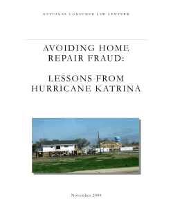 avoiding home repair fraud: lessons from hurricane katrina