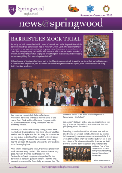 Nov-Dec Newsletter 2015 - Springwood High School