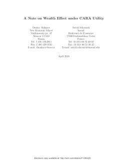 A Note on Wealth Effect under CARA Utility