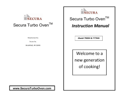 Secura Oven Manual 777MH 798DH